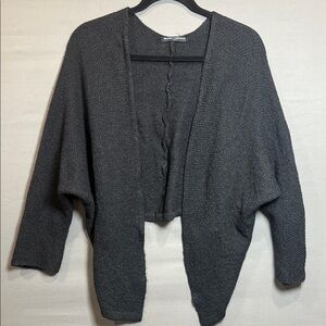 Brandy Melville Oversized Gray Knit Open Cardigan One Size